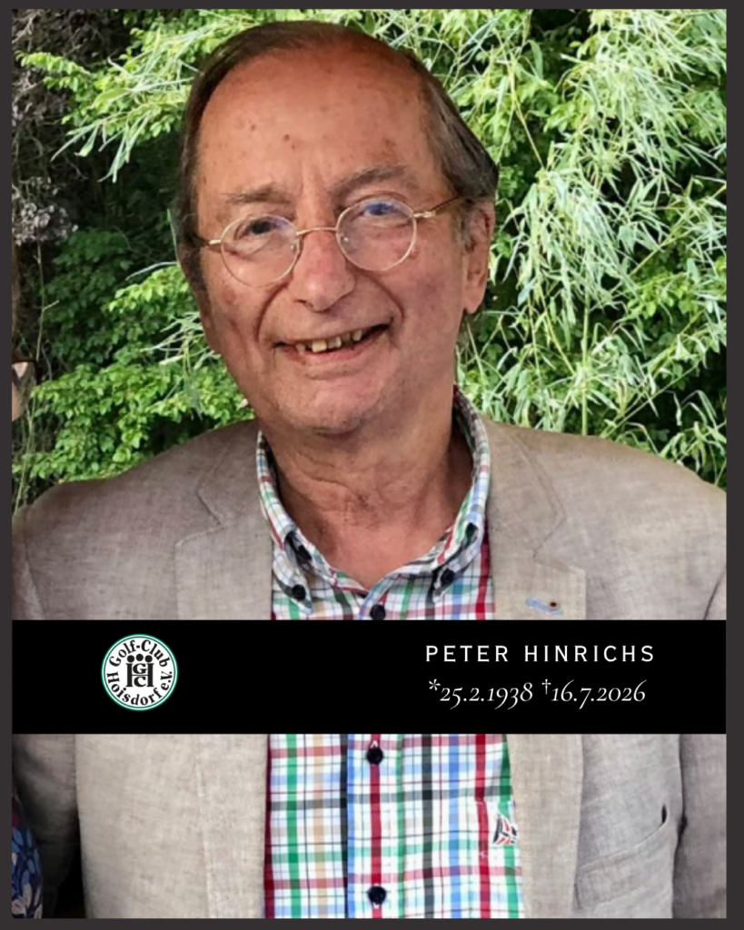 Nachruf Peter Hinrichs Gründungsmitglied GC Hoisdorf