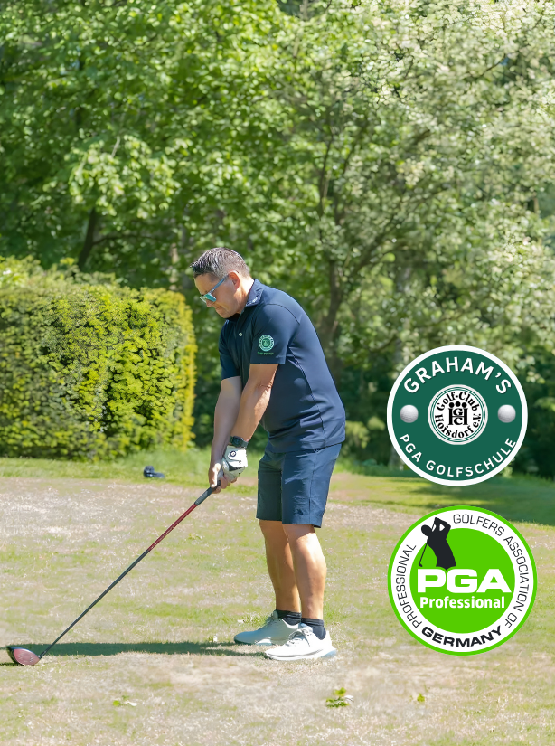 Golfschule Graham Carruthers Bahn 10 Driver mit Logos GC Hoisdorf