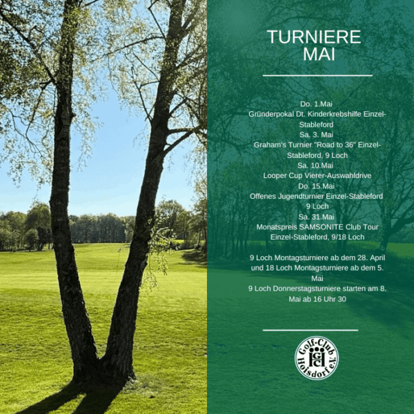 Turniere im Mai