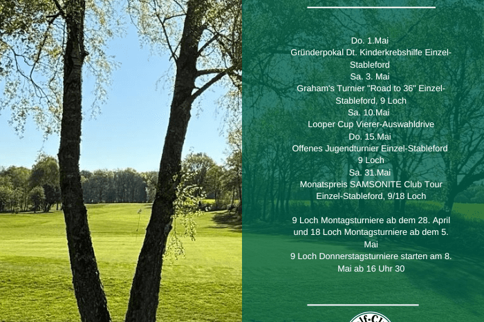 Turniere im Mai