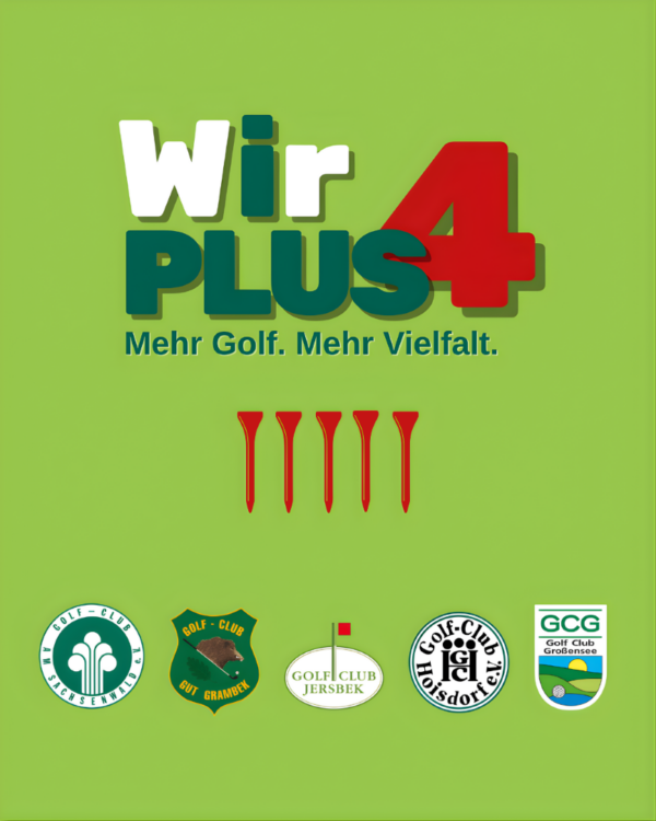 WirPLUS4_Logo Kooperation der 5 Gol.fplätze der Region WirPLUS4_Logo Kooperation der 5 Golfplätze der Region