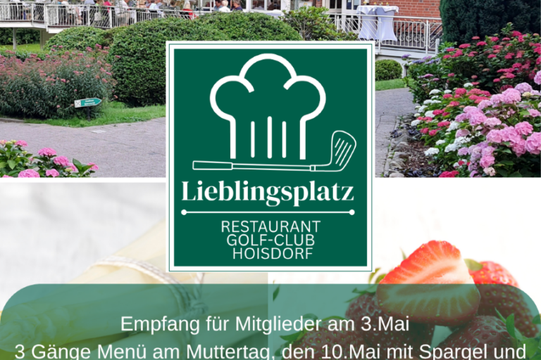 Lieblingsplatz Eröffnung Empfang und 3 Gänge Menü Muttertag