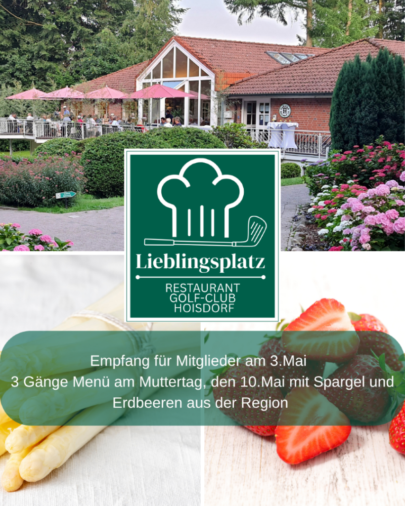 Lieblingsplatz Eröffnung Empfang und 3 Gänge Menü Muttertag