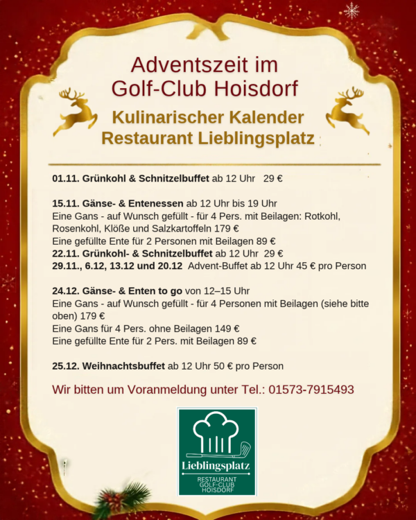 Adventszeit im Lieblingsplatz mit Preisen
