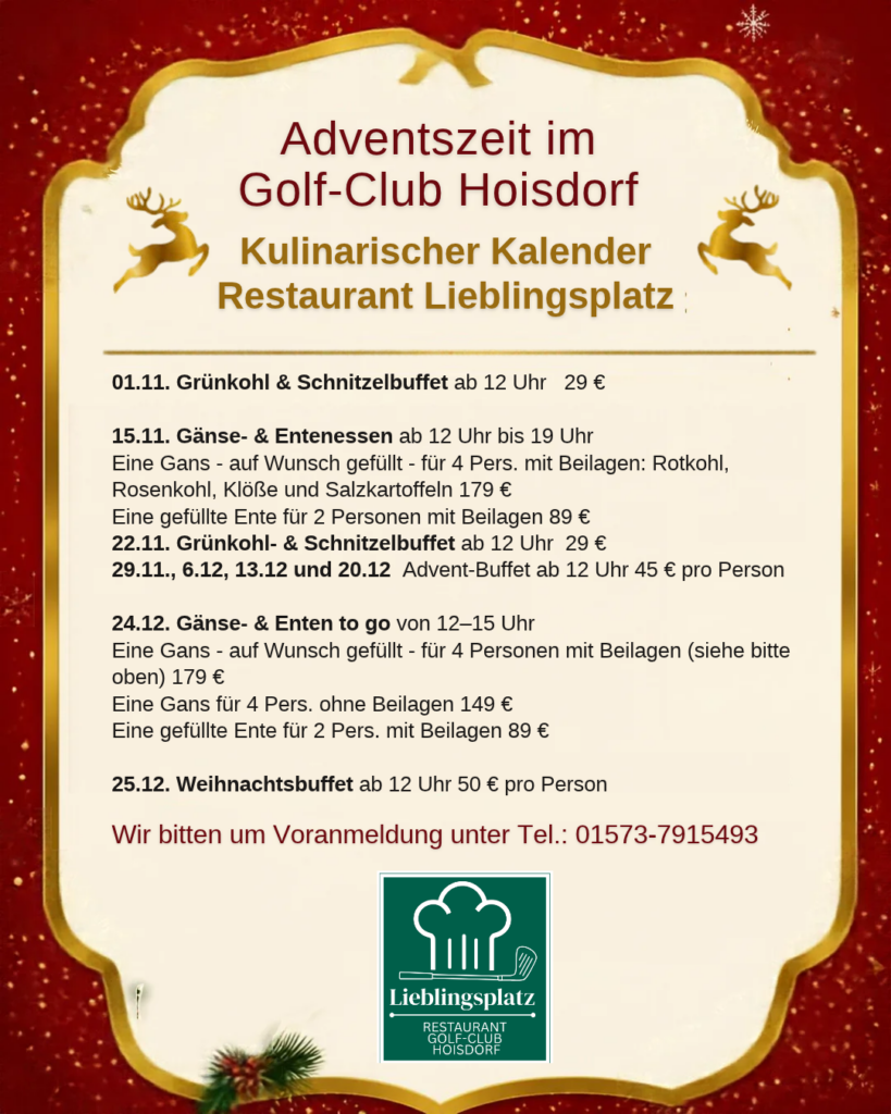 Adventszeit im Lieblingsplatz mit Preisen