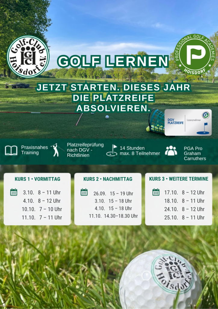 Termine Platzreife Herbst 2026