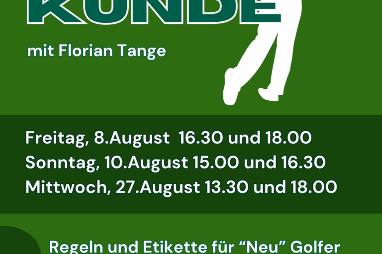 Regeln und Etikette Kurs im August 2025 im GC Hoisdorf