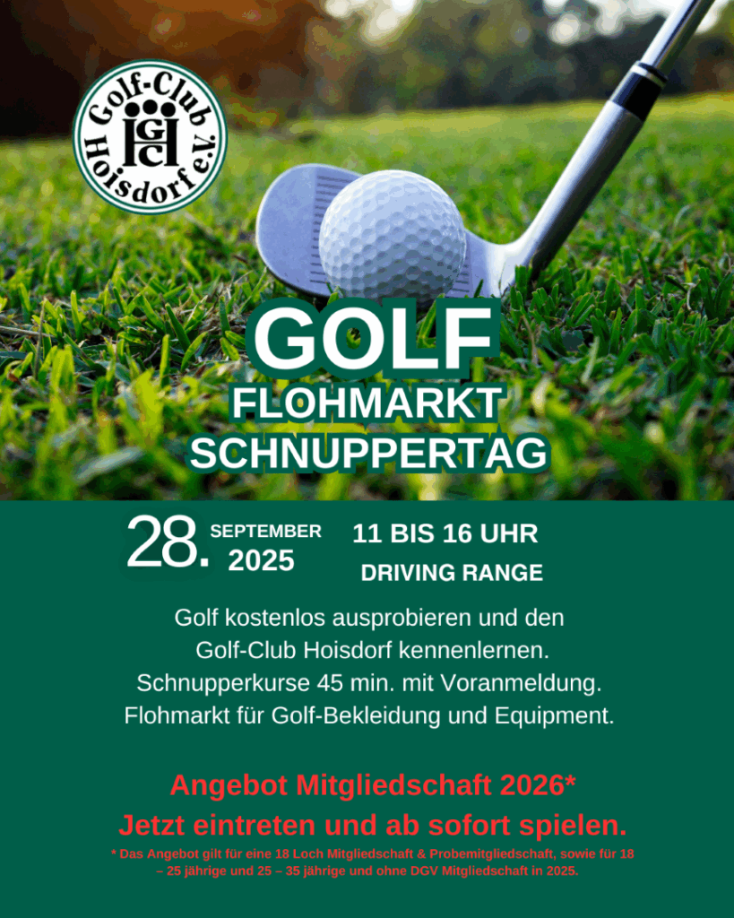 Schnuppertag und Flohmarkt im GC Hoisdorf